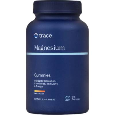 Trace Minerals Magnesium, праскова, 120 дъвчащи таблетки, Trace Minerals (9327)