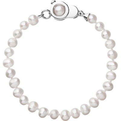 Zlatnictví Zlatíčko stříbrný náramek s pravými říčními perlami 23006.1