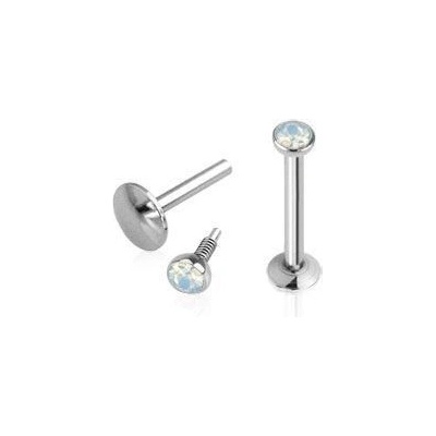 Šperky4U piercing do brady labreta opalit bílý LB01102-1210WH