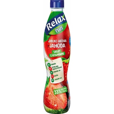 Relax Plus Sirup Jablko arónia jahoda 0,7 l