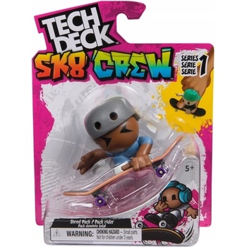 Tech Deck SK8 Crew fingerboard s figúrkou žlutá čepice