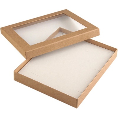 Prima-obchod Krabička s průhledem polstrovaná 16x19,5 cm, barva hnědá přírodní