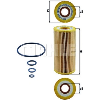 Olejový filter MAHLE ORIGINAL OX 383D (OX383D)