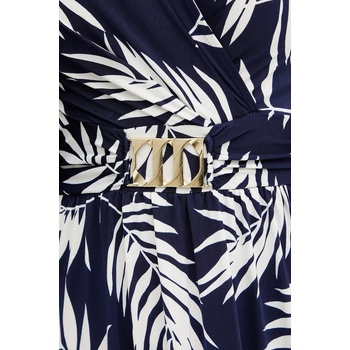 Morgan Рокля Morgan RFLORI в тъмносиньо дълга със стандартна кройка RFLORI (RFLORI)