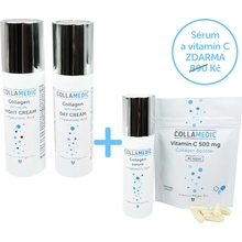 Collamedic výhodná sada luxusní kosmetiky pro zralou pleť 2+1 denní a noční krém 50 ml + sérum 50 ml ZDARMA