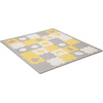 KinderKraft Мек пъзел с форми KinderKraft LUNO SHAPES, жълт (KPLUSH00YEL)