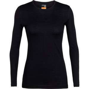Icebreaker Дамско мериносово термобельо Icebreaker Women's 200 Oasis L/S Crewe Merino base layer - Black (115-0922-0114)