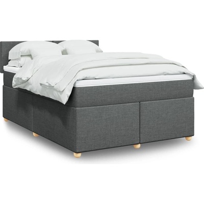 vidaXL 11461.3288997 Boxspring postel s matrací tmavě šedá textil