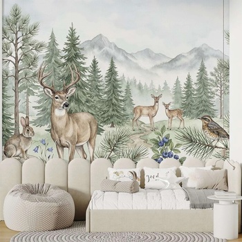 Art Gift Decor Детски фототапет горски животни