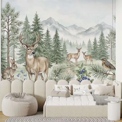 Art Gift Decor Детски фототапет горски животни