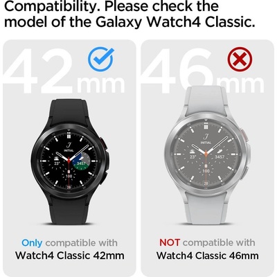Spigen Качествен силиконов (TPU) кейс за Samsung Galaxy Watch 4 Classic 42mm - Spigen Liquid Air Case (черен) (ACS03141)