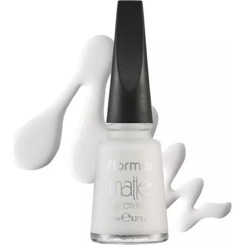 Flormar lak na nechty Matte M01 White Board 11 ml