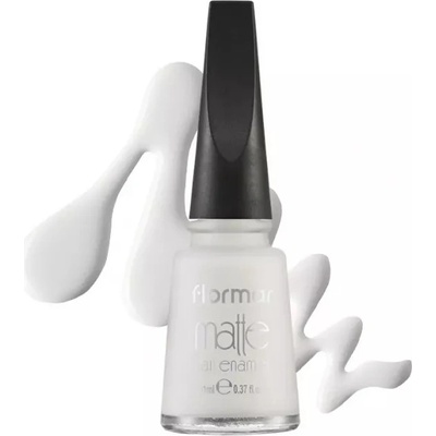 Flormar lak na nechty Matte M01 White Board 11 ml