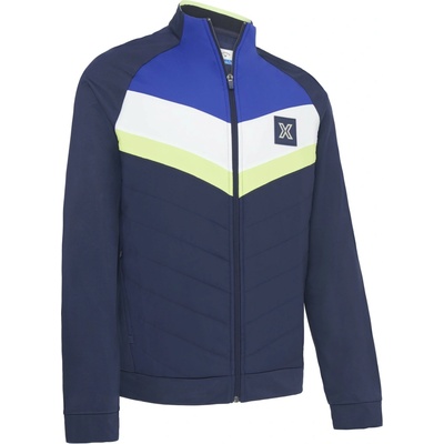 Callaway Chev Colour Block Mixed Media Pullover technická Navy Blazer
