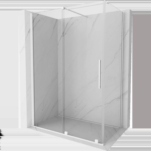 Mexen Velar плъзгаща се душ кабина 150 x 90 см, прозрачна, бяла - 871-150-090-01-20 (871-150-090-01-20)