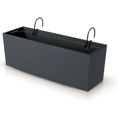 Prosperplast DUC400W-S433 Závěsný samozavlažovací truhlík s vložkou - URBI CASE W antracit 40 cm