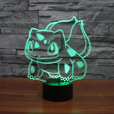 Beling Detská lampa,Bulbasaur , 7 farebná QS475