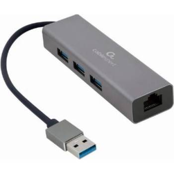 Gembird USB гигабитов мрежов адаптер 3 порта USB 3.0 с концентратор сив (A-AMU3-LAN-01) (A-AMU3-LAN-01)