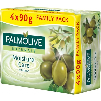 Palmolive Naturals Moisture care tuhé mydlo 4 x 90 g