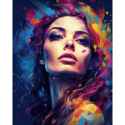 ZUTY Obrazy na stenu - Zmyselný portrét ženy vo farbách Rámovanie: vypnuté plátno na rám, Rozmer: 40x50 cm