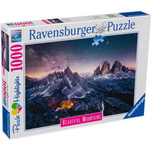 Ravensburger Пъзел Ravensburger от 1000 части - Три върха, Доломити (12000256)