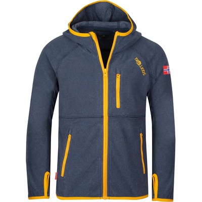 TROLLKIDS Детско поларено яке Trollkids Kids Sandefjord Jacket Fleece jacket - Mystic Blue / Golden Yellow - размер 128 (EU) (703-2399-0716)