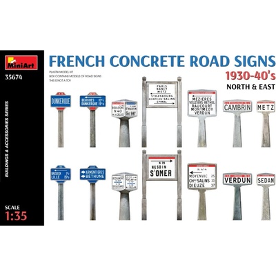 MiniArt French Concrete Road Signs 193040's North & East 1:35