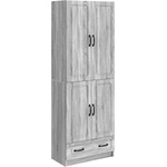 vidaXL Комплект шкафове 2 бр. Сив Сонома Инженерна дървесина (3416940)