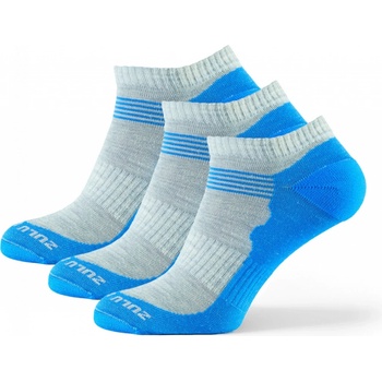 Zulu ponožky Merino Summer M 3-Pack sivá/modrá