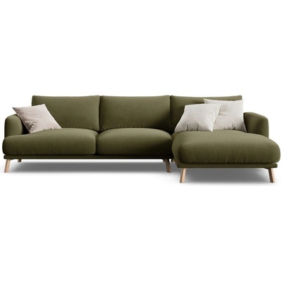 Micadoni Зелен кадифен ъглов диван (десен ъгъл) Naomi - Micadoni (MIC_RC_44_F1_NAOMI3)