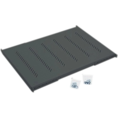 Triton Polička s perforací 1U/450mm, max.nosnost 150kg, čer., RAB-UP-450-H4