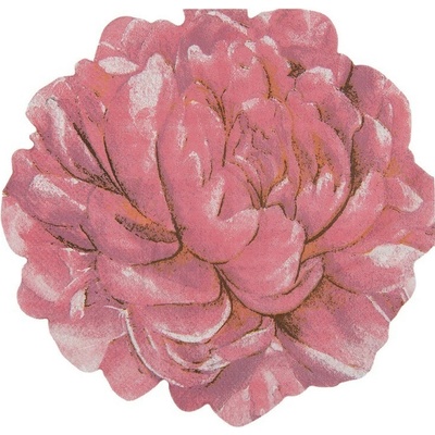 Clayre & Eef 20ks papierové obrúsky v tvare ružovej pivonky 33x33 cm