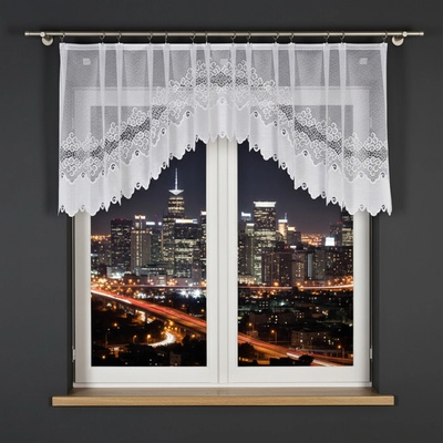 Dekorační oblouková krátká záclona na žabky MODESTA 80 bílá 250x80 cm MyBestHome