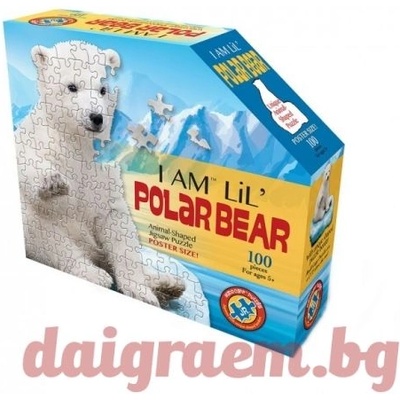 WOW Toys Пъзел wow 4010 - 100 части - Полярна мечка (wowp4010)