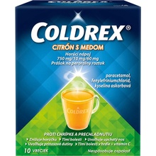 Coldrex Horúci nápoj Citrón s medom plo.por. 10 x 5 g