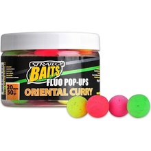 STRATEGY BAITS Plovoucí boilies Fluo Pop-Up 50g 12mm Oriental Curry