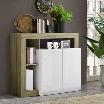 mc Akcent Комод lenor бял/кафяв (mc0112)