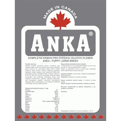 Anka Puppy Large Breed 10 kg
