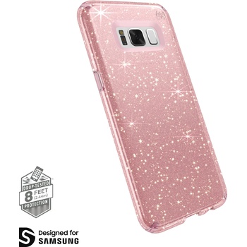 Speck Протектор Speck Presidio за Samsung Galaxy S8, Clear Gold Glitter/Rose Pink (SPS8CLRP)