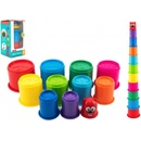 Teddies Kubus pyramída skladačka guľatá 11ks