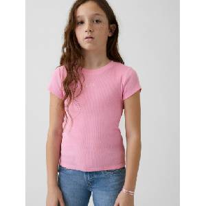 GAP Детска ребрована тениска с лого GAP GAP | Rozov | Момичешки | XS - zoot - 34,11 лв