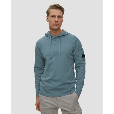 C.p. Company Cotton Sea Island Hooded Lens Sweater modrá