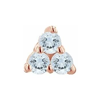 Eppi Zlatá piercing náušnica s akvamarínmi Rossi E46045