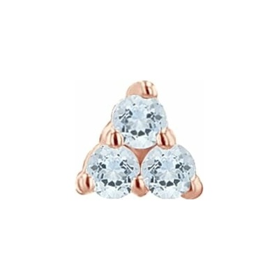 Eppi Zlatá piercing náušnica s akvamarínmi Rossi E46045