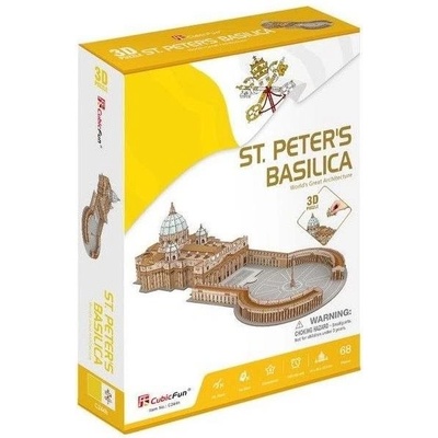 CubicFun 3D puzzle Bazilika svatého Petra 68 ks