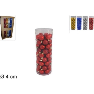 MAKRO Gule vianočné 4cm 54ks rôzne farby