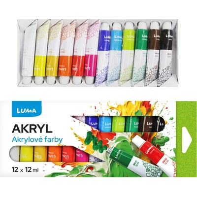 Luma Barvy akrylové sada 12 barev 12 ml – Zboží Dáma