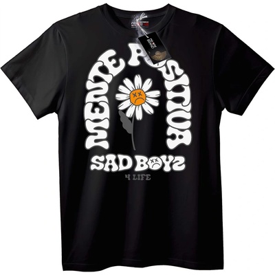 NOONEBRAND Тениска Тъга Уважение Тъжни Момчета Завинаги - 2XL, Black