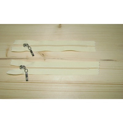 Kostenný zips vanilková 3mm nedeliteľný 14cm