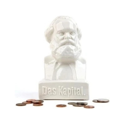 Keramická pokladnička Das Kapital Bílá 10x18 cm